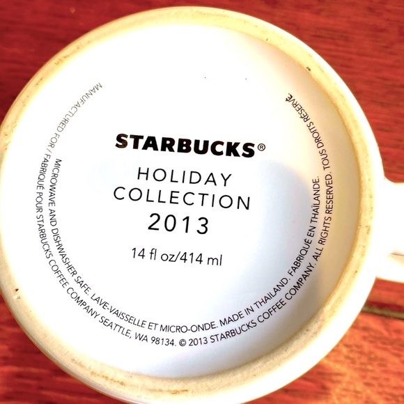 STARBUCKS HOLIDAY CHRISTMAS COLLECTION 2013. Made in Thailand. Hardly used.14 oz - Picture 7 of 9